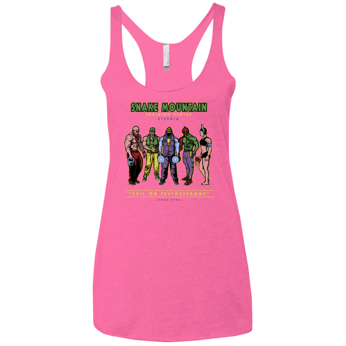 T-Shirts Vintage Pink / X-Small Evil On Testosterone Women's Triblend Racerback Tank