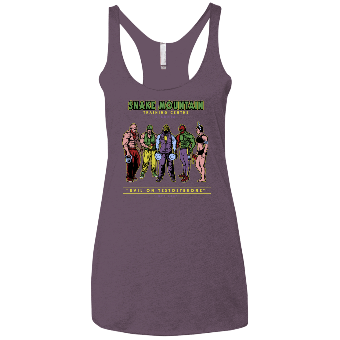 T-Shirts Vintage Purple / X-Small Evil On Testosterone Women's Triblend Racerback Tank