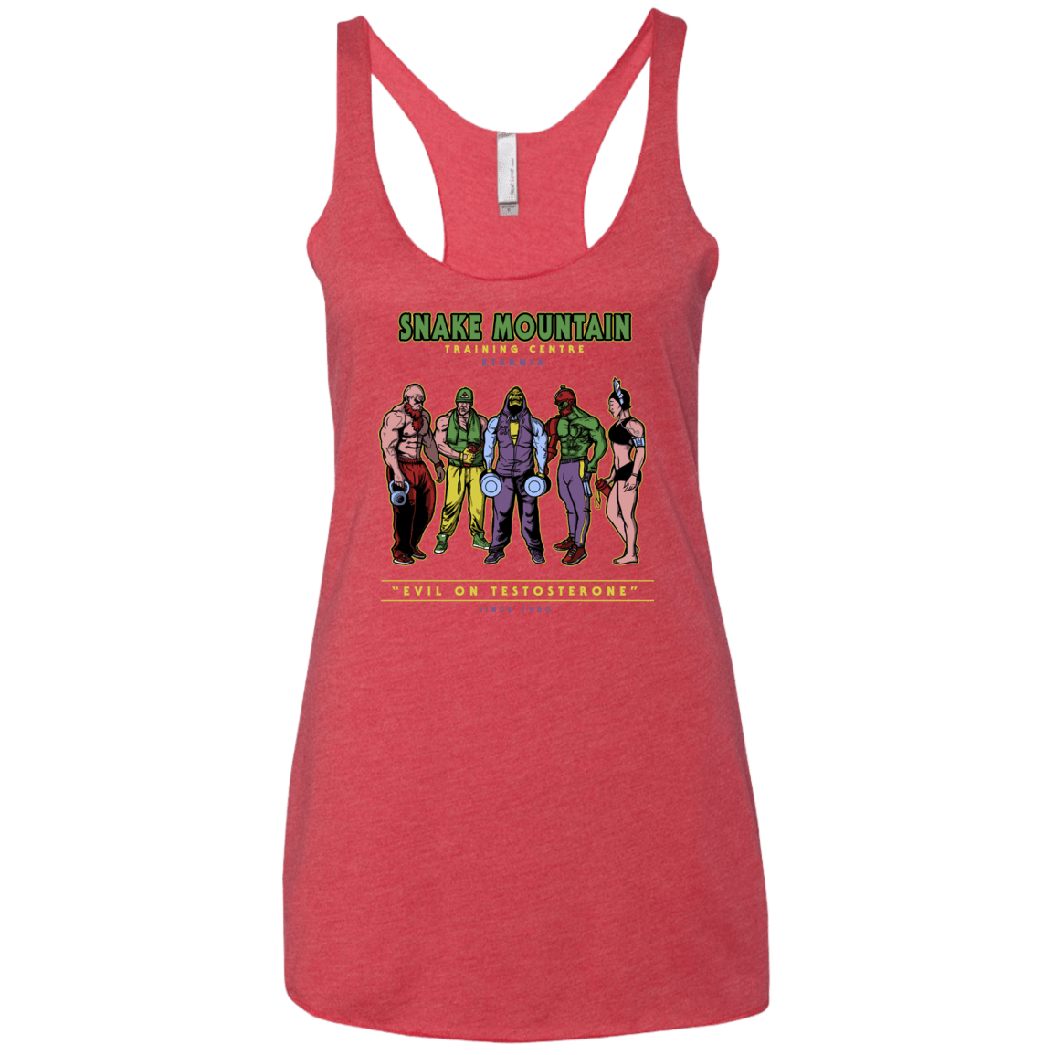 T-Shirts Vintage Red / X-Small Evil On Testosterone Women's Triblend Racerback Tank