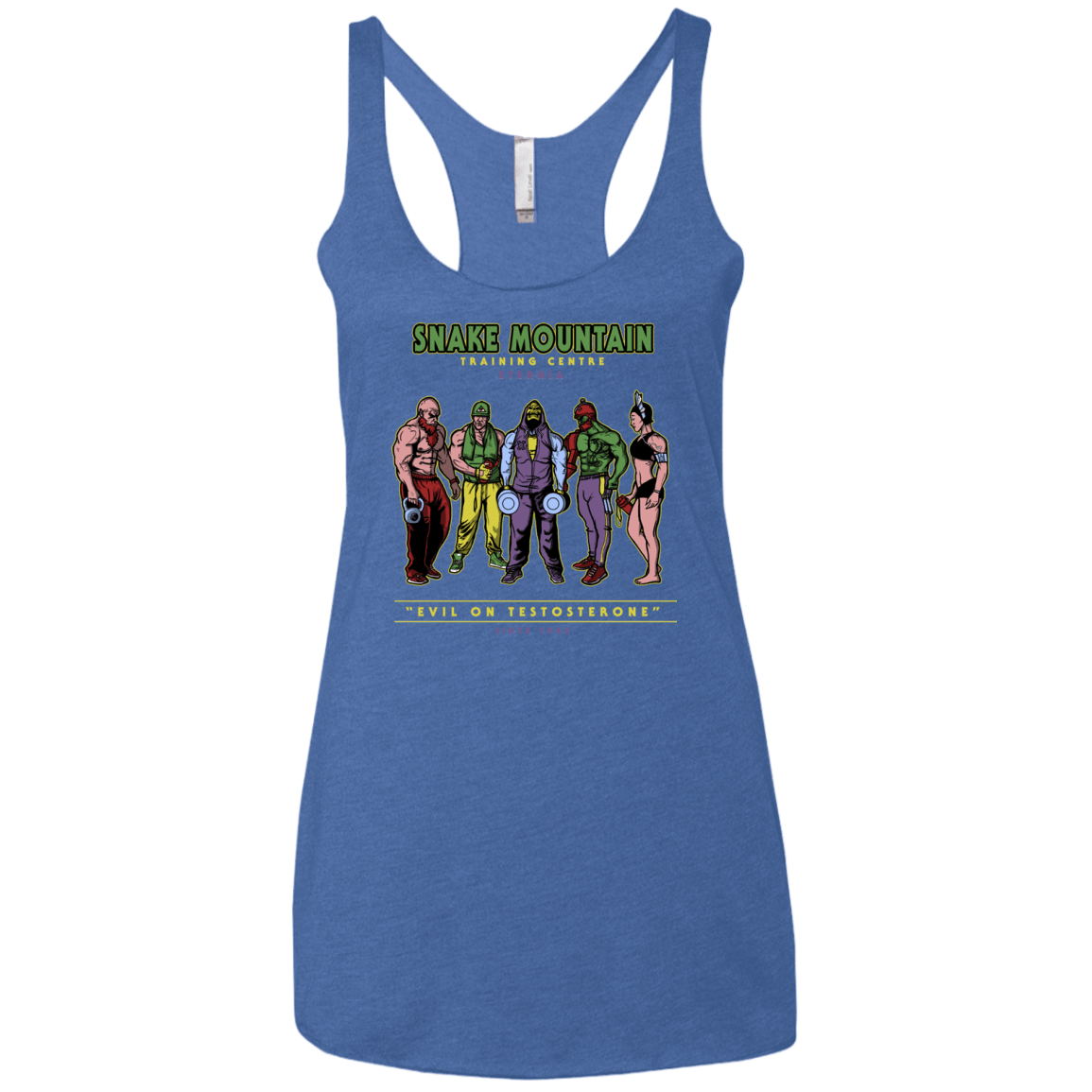 T-Shirts Vintage Royal / X-Small Evil On Testosterone Women's Triblend Racerback Tank