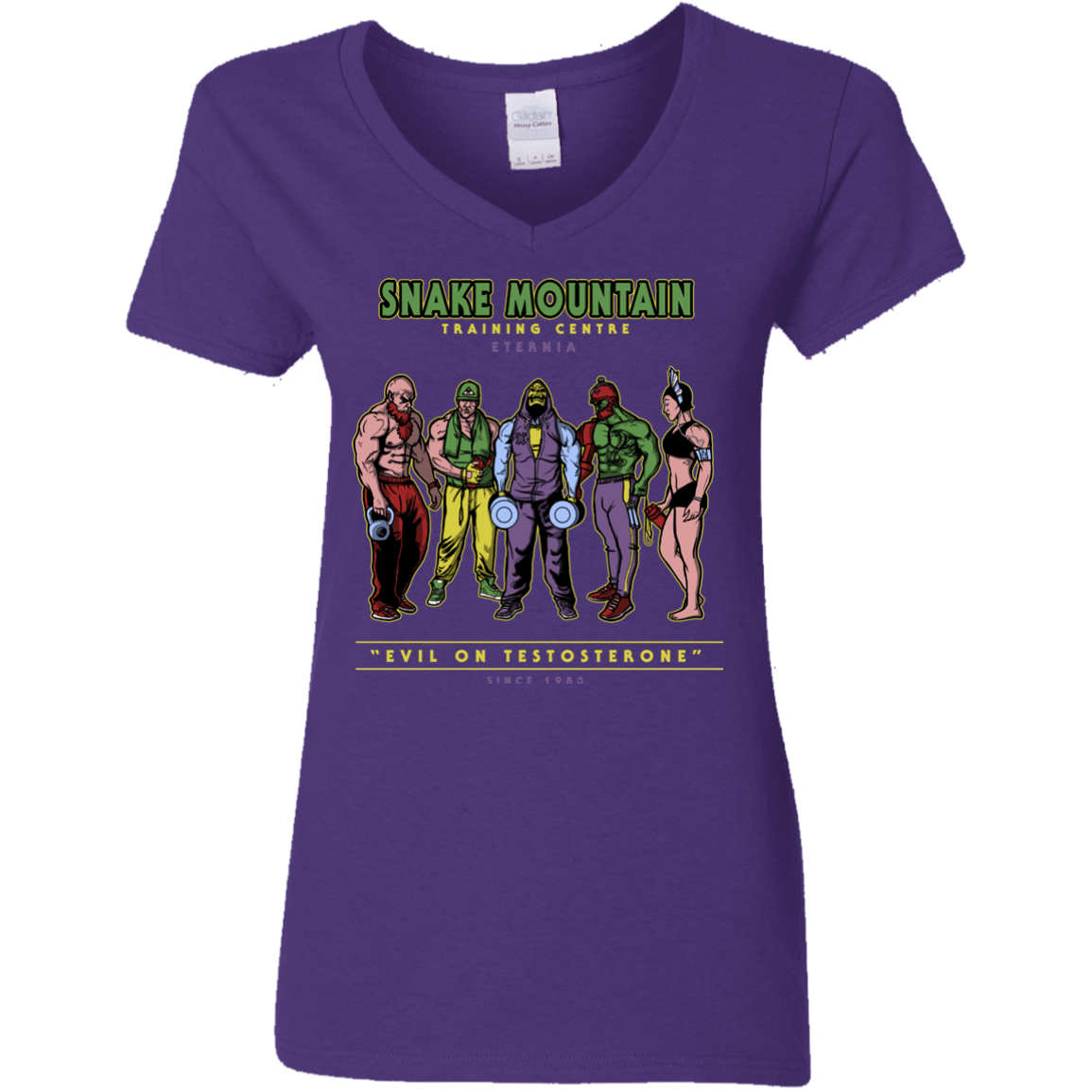 T-Shirts Purple / S Evil On Testosterone Women's V-Neck T-Shirt