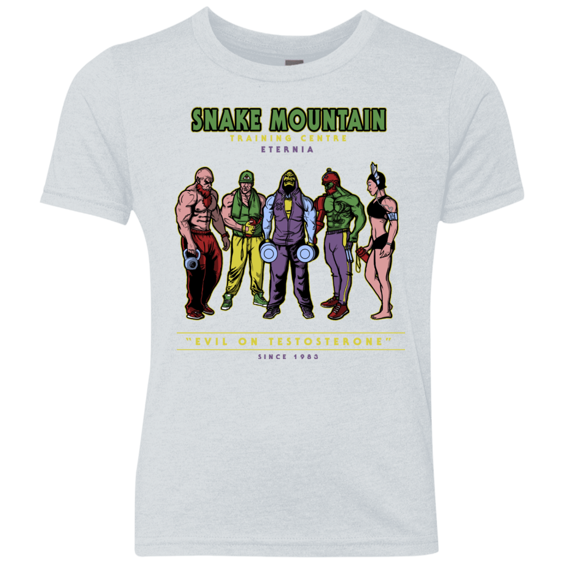 T-Shirts Heather White / YXS Evil On Testosterone Youth Triblend T-Shirt