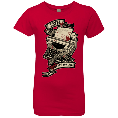 T-Shirts Red / YXS EVIL SAVE POINT Girls Premium T-Shirt