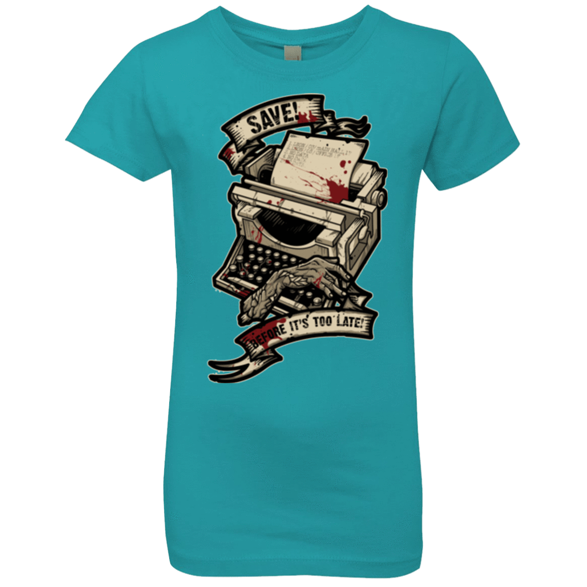 T-Shirts Tahiti Blue / YXS EVIL SAVE POINT Girls Premium T-Shirt