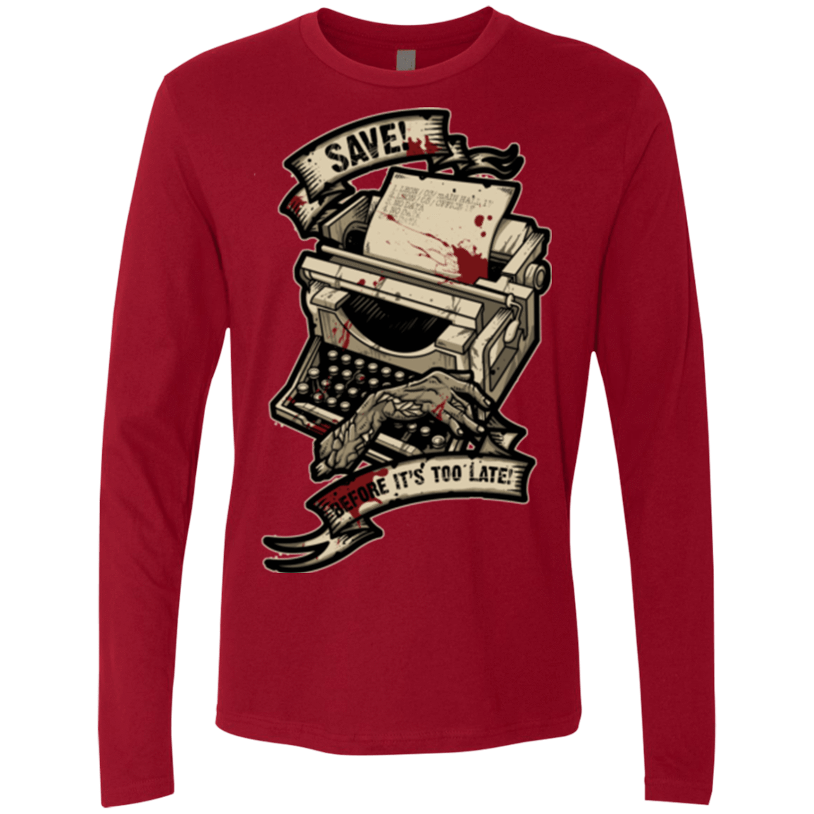 T-Shirts Cardinal / Small EVIL SAVE POINT Men's Premium Long Sleeve