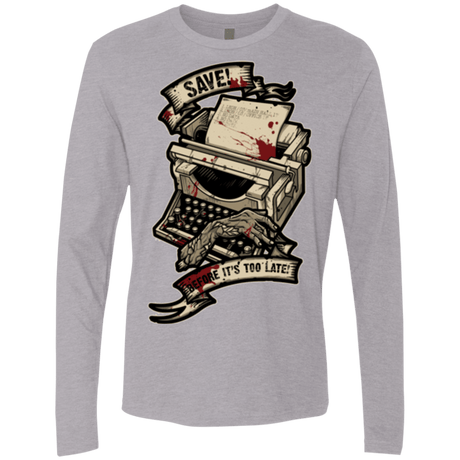 T-Shirts Heather Grey / Small EVIL SAVE POINT Men's Premium Long Sleeve