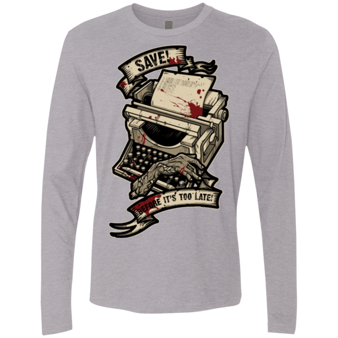 T-Shirts Heather Grey / Small EVIL SAVE POINT Men's Premium Long Sleeve