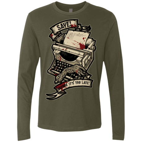 T-Shirts Military Green / Small EVIL SAVE POINT Men's Premium Long Sleeve