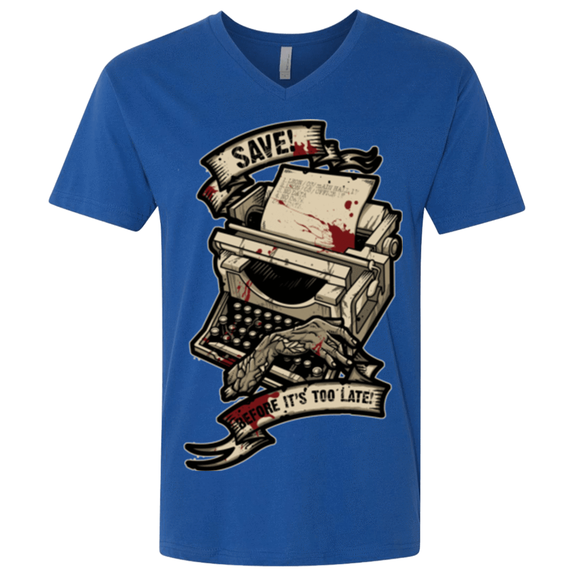 T-Shirts Royal / X-Small EVIL SAVE POINT Men's Premium V-Neck