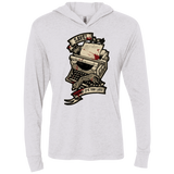 T-Shirts Heather White / X-Small EVIL SAVE POINT Triblend Long Sleeve Hoodie Tee