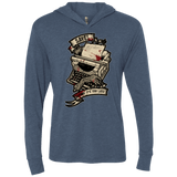 T-Shirts Indigo / X-Small EVIL SAVE POINT Triblend Long Sleeve Hoodie Tee