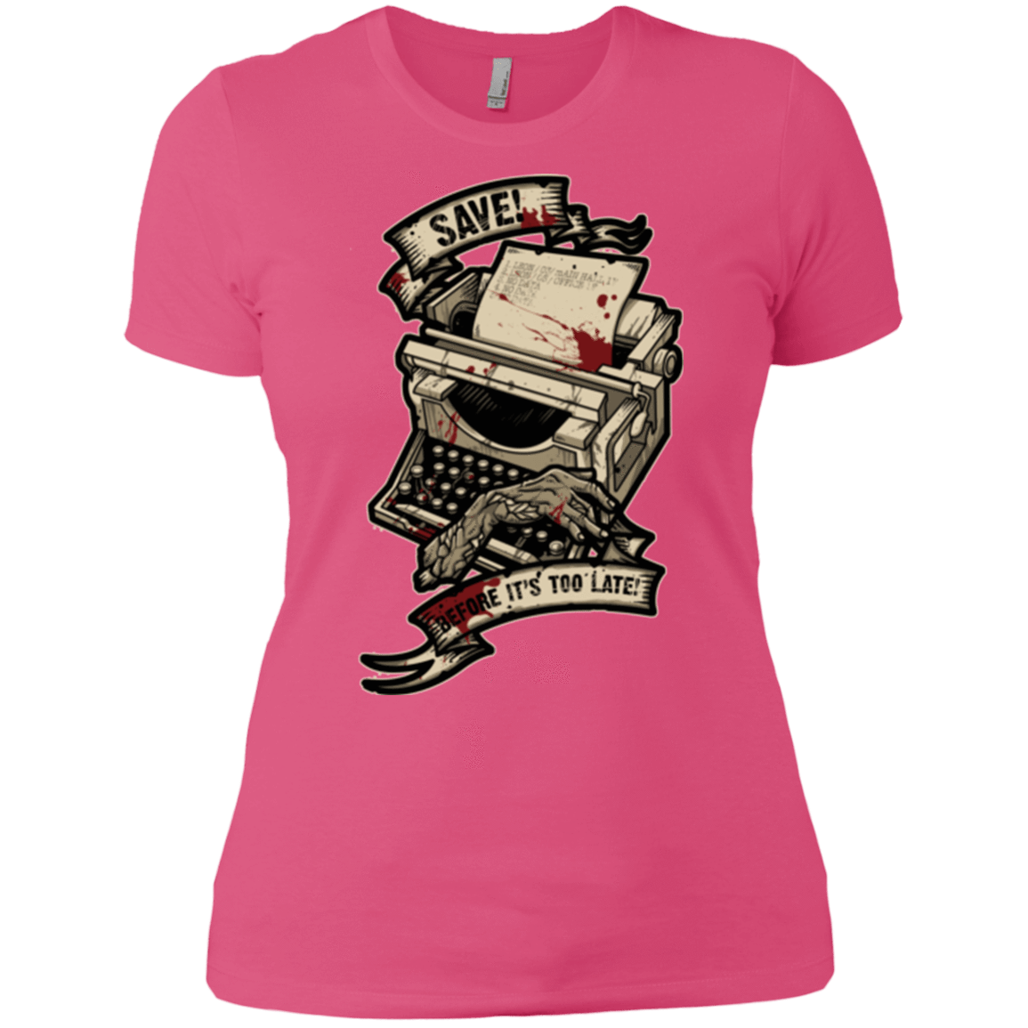 T-Shirts Hot Pink / X-Small EVIL SAVE POINT Women's Premium T-Shirt