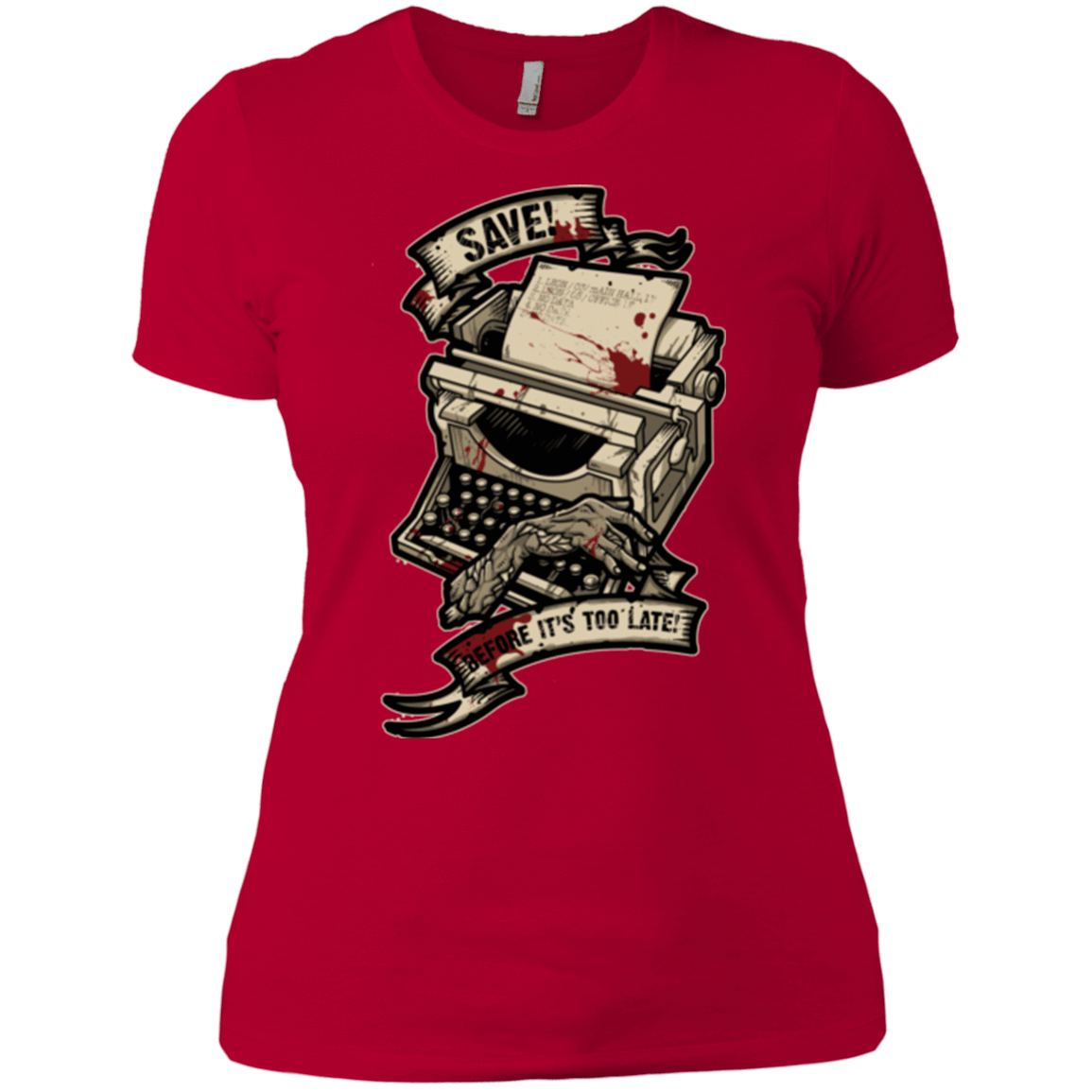 T-Shirts Red / X-Small EVIL SAVE POINT Women's Premium T-Shirt