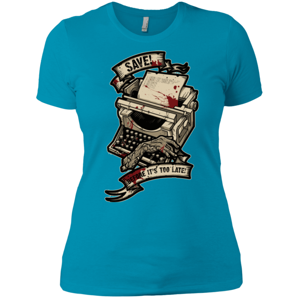 T-Shirts Turquoise / X-Small EVIL SAVE POINT Women's Premium T-Shirt