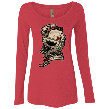 T-Shirts Vintage Red / Small EVIL SAVE POINT Women's Triblend Long Sleeve Shirt