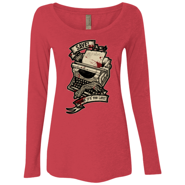 T-Shirts Vintage Red / Small EVIL SAVE POINT Women's Triblend Long Sleeve Shirt