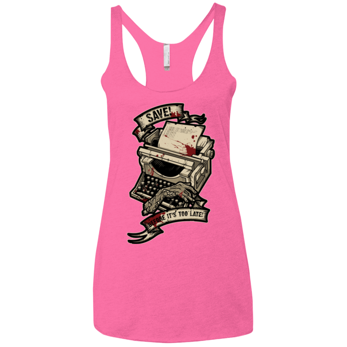 T-Shirts Vintage Pink / X-Small EVIL SAVE POINT Women's Triblend Racerback Tank