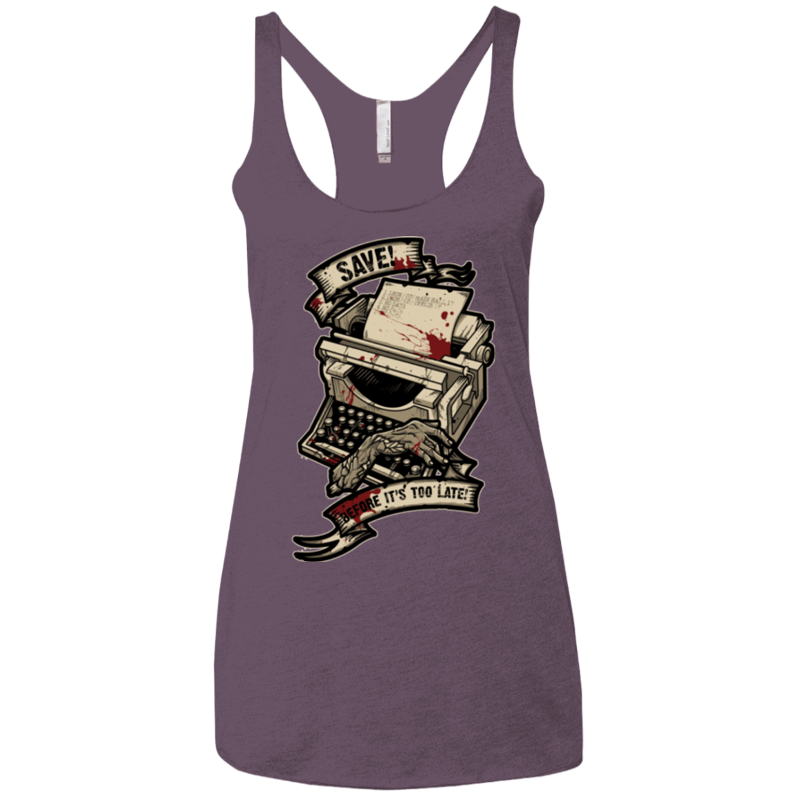 T-Shirts Vintage Purple / X-Small EVIL SAVE POINT Women's Triblend Racerback Tank