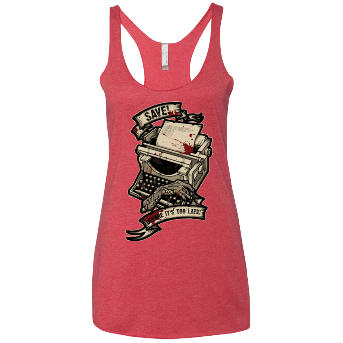 T-Shirts Vintage Red / X-Small EVIL SAVE POINT Women's Triblend Racerback Tank