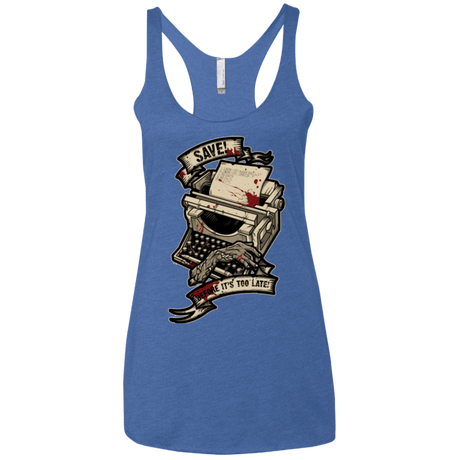 T-Shirts Vintage Royal / X-Small EVIL SAVE POINT Women's Triblend Racerback Tank