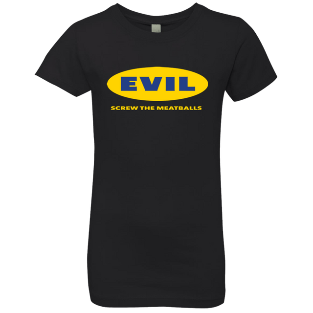 T-Shirts Black / YXS EVIL Screw The Meatballs Girls Premium T-Shirt