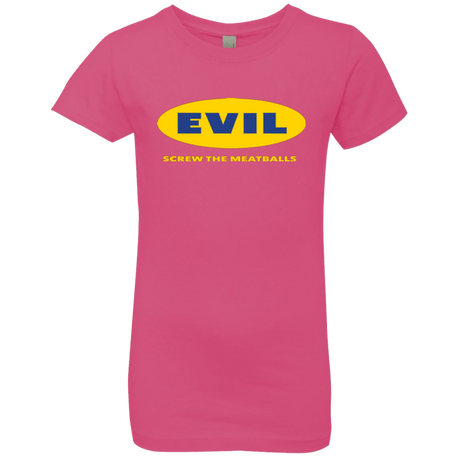 T-Shirts Hot Pink / YXS EVIL Screw The Meatballs Girls Premium T-Shirt