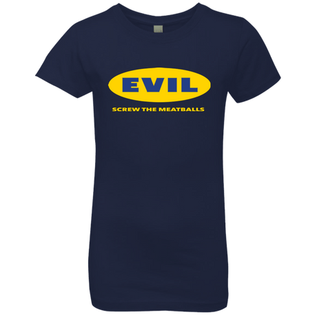 T-Shirts Midnight Navy / YXS EVIL Screw The Meatballs Girls Premium T-Shirt