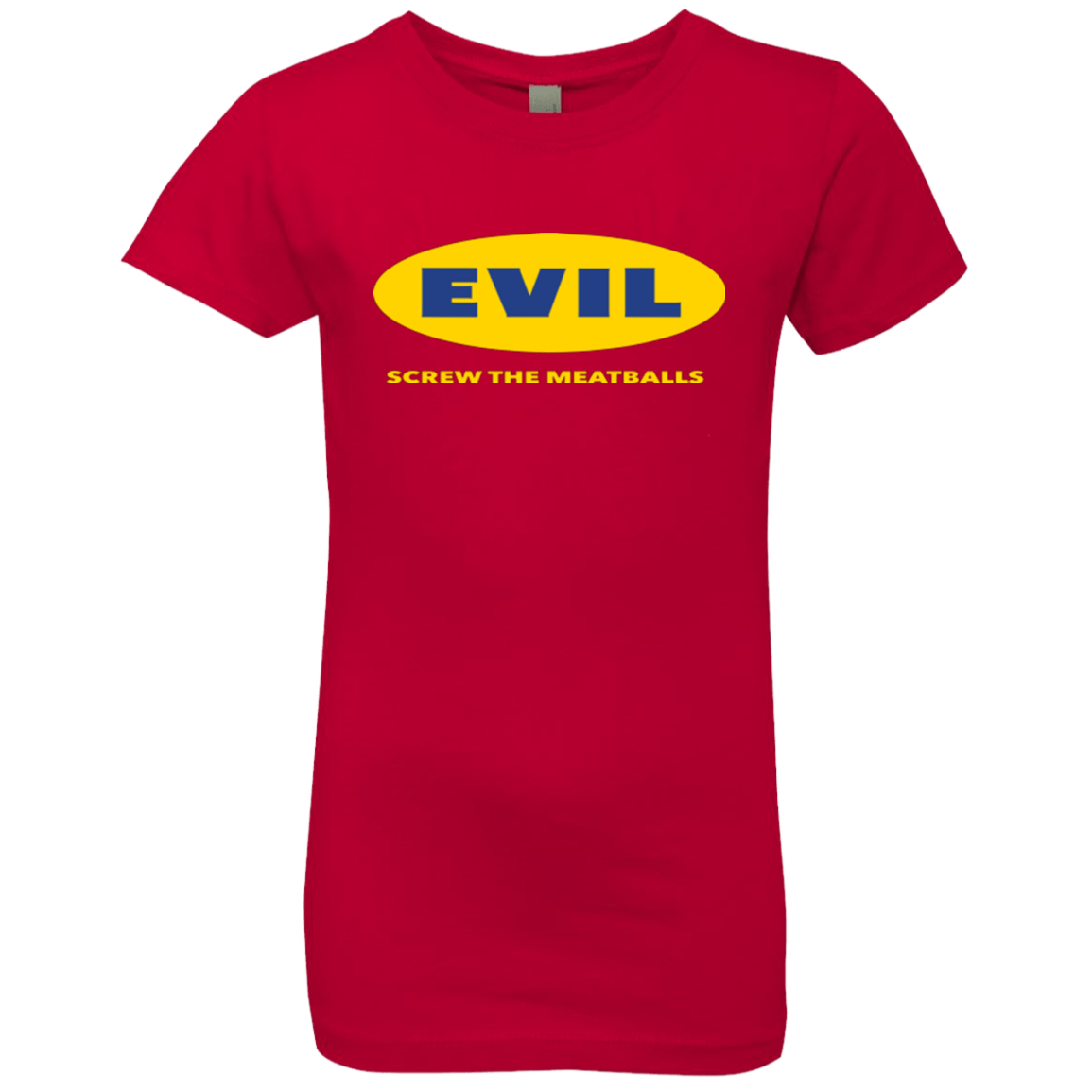 T-Shirts Red / YXS EVIL Screw The Meatballs Girls Premium T-Shirt