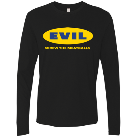 T-Shirts Black / Small EVIL Screw The Meatballs Men's Premium Long Sleeve