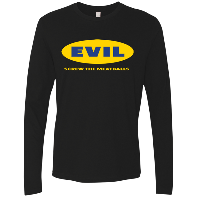 T-Shirts Black / Small EVIL Screw The Meatballs Men's Premium Long Sleeve