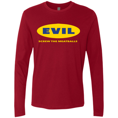 T-Shirts Cardinal / Small EVIL Screw The Meatballs Men's Premium Long Sleeve
