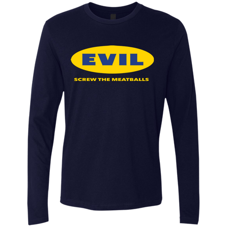 T-Shirts Midnight Navy / Small EVIL Screw The Meatballs Men's Premium Long Sleeve