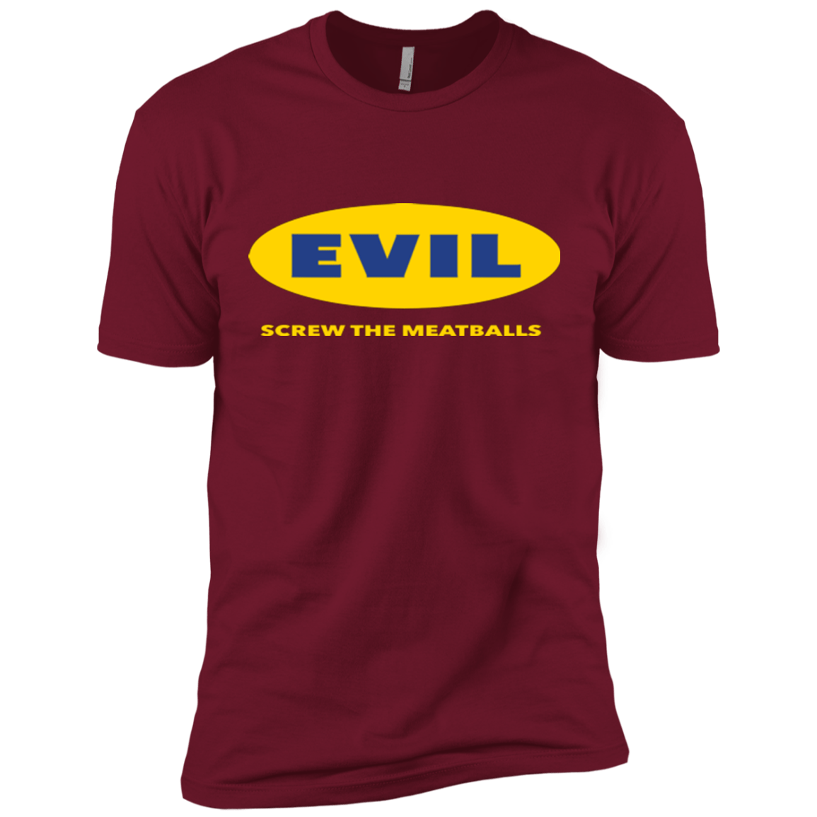 T-Shirts Cardinal / X-Small EVIL Screw The Meatballs Men's Premium T-Shirt