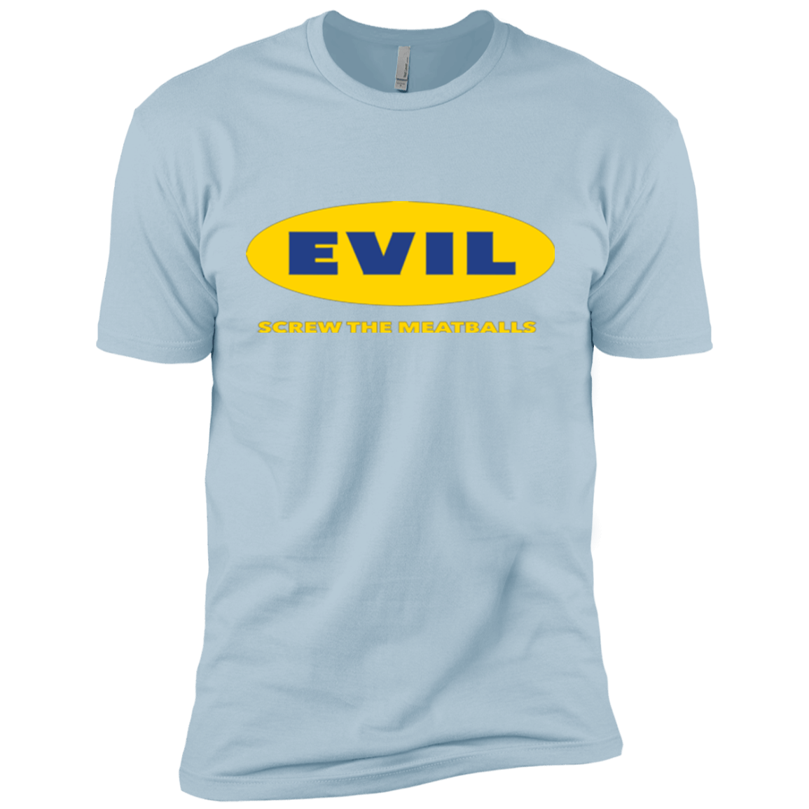 T-Shirts Light Blue / X-Small EVIL Screw The Meatballs Men's Premium T-Shirt