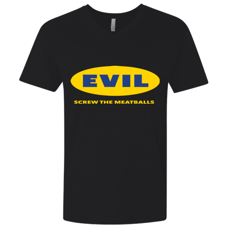 T-Shirts Black / X-Small EVIL Screw The Meatballs Men's Premium V-Neck