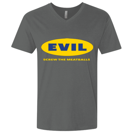 T-Shirts Heavy Metal / X-Small EVIL Screw The Meatballs Men's Premium V-Neck