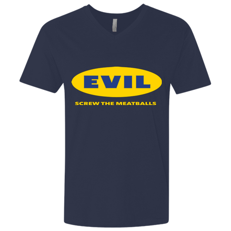 T-Shirts Midnight Navy / X-Small EVIL Screw The Meatballs Men's Premium V-Neck