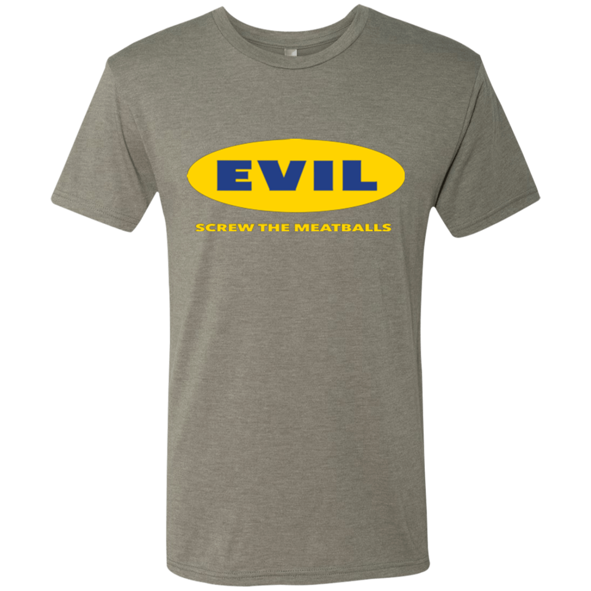 T-Shirts Venetian Grey / Small EVIL Screw The Meatballs Men's Triblend T-Shirt