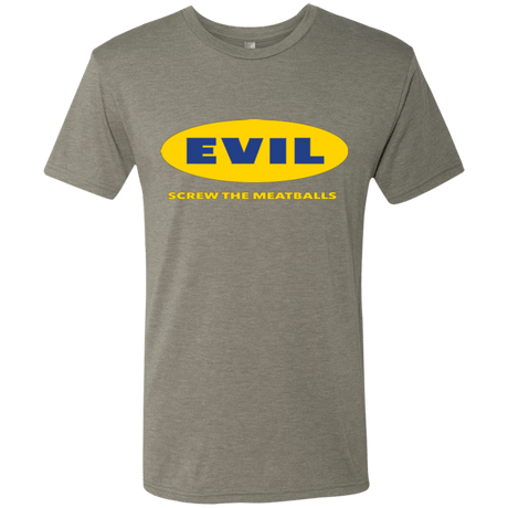 T-Shirts Venetian Grey / Small EVIL Screw The Meatballs Men's Triblend T-Shirt