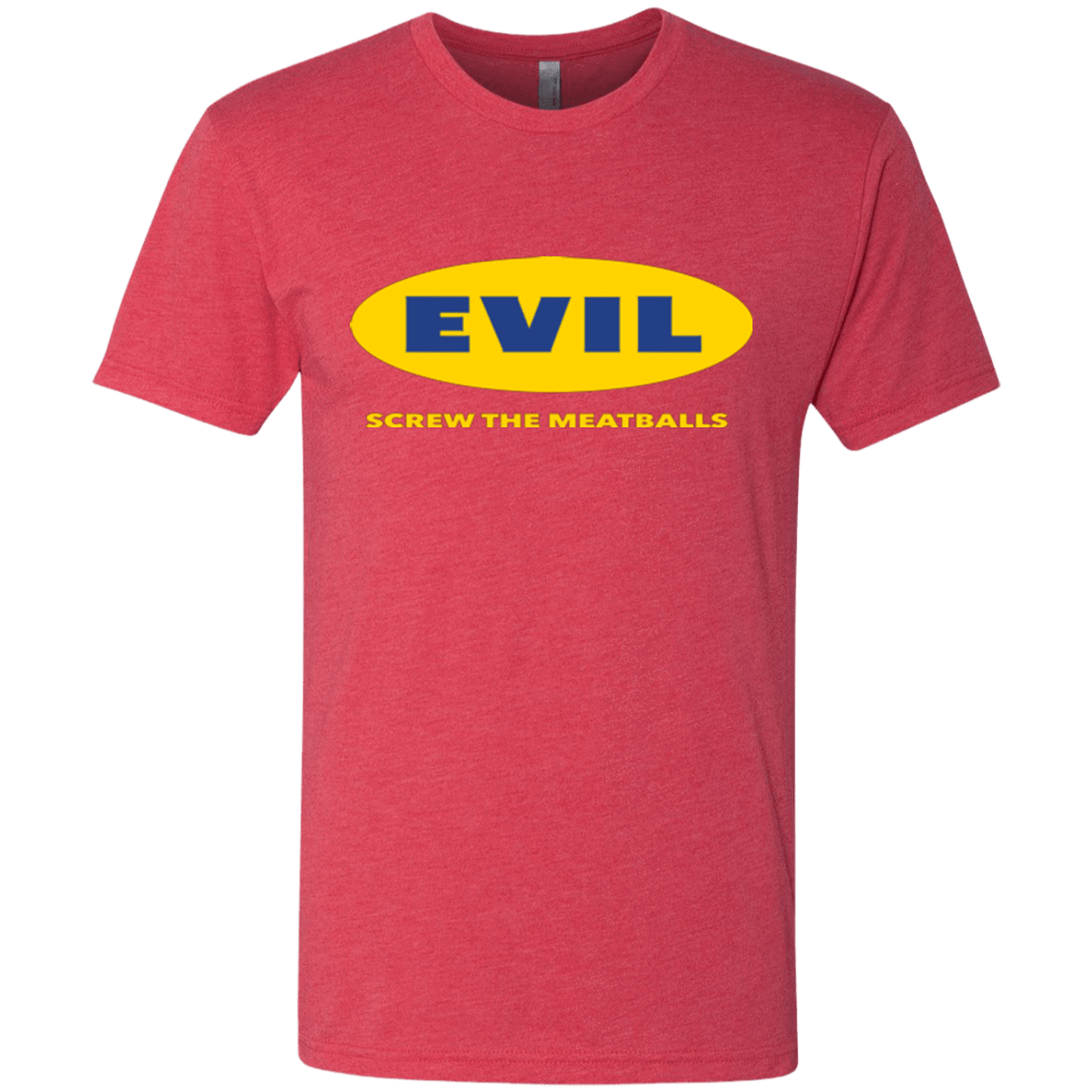 T-Shirts Vintage Red / Small EVIL Screw The Meatballs Men's Triblend T-Shirt
