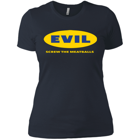 T-Shirts Indigo / X-Small EVIL Screw The Meatballs Women's Premium T-Shirt