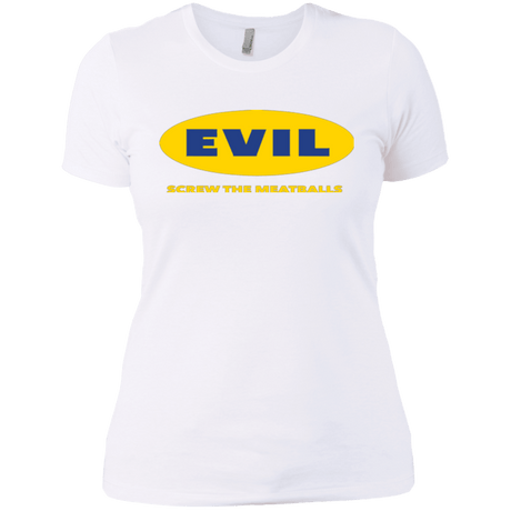T-Shirts White / X-Small EVIL Screw The Meatballs Women's Premium T-Shirt