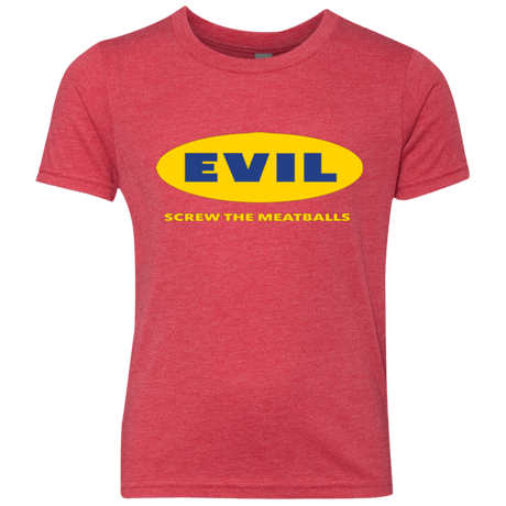 T-Shirts Vintage Red / YXS EVIL Screw The Meatballs Youth Triblend T-Shirt