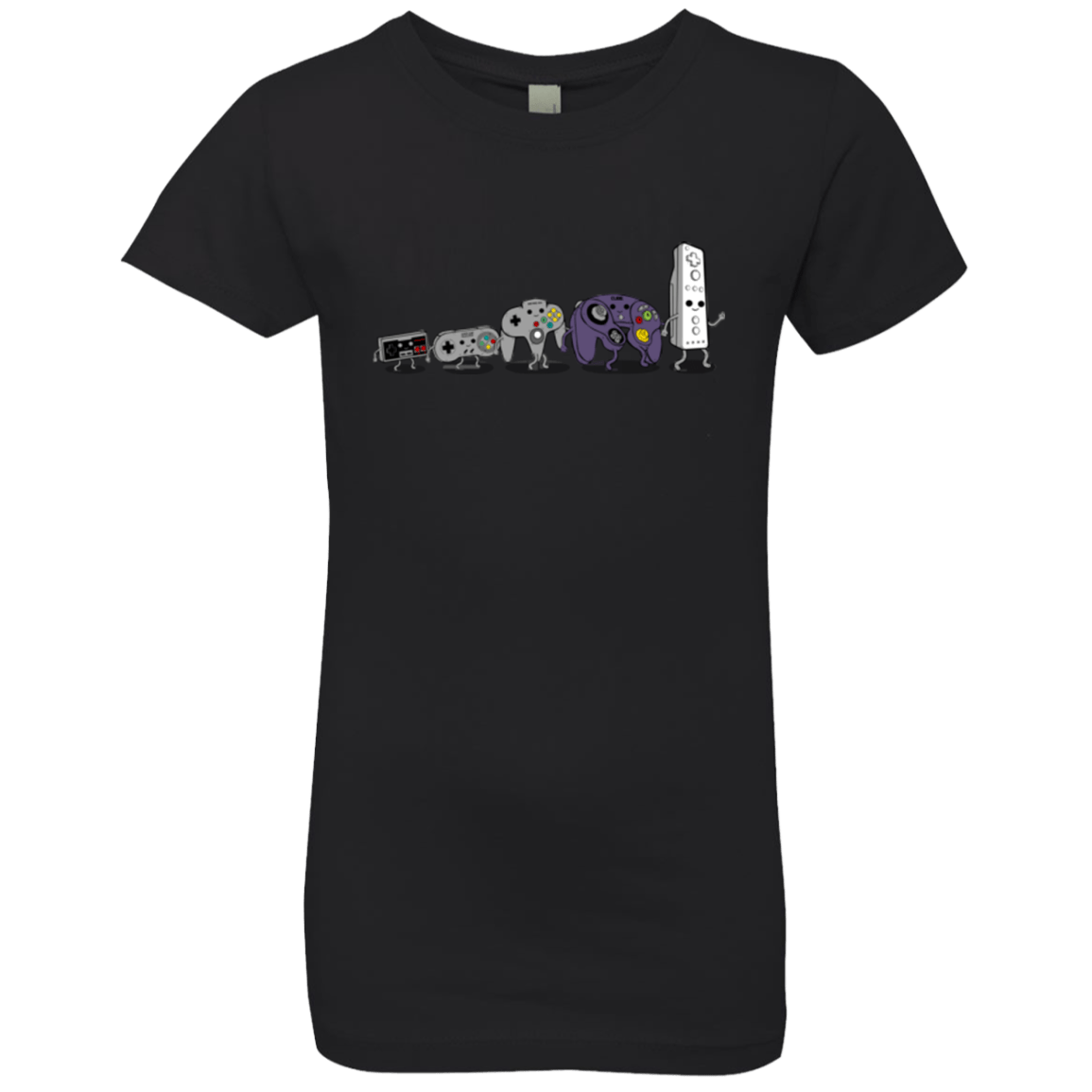 T-Shirts Black / YXS Evolution controller NES Girls Premium T-Shirt