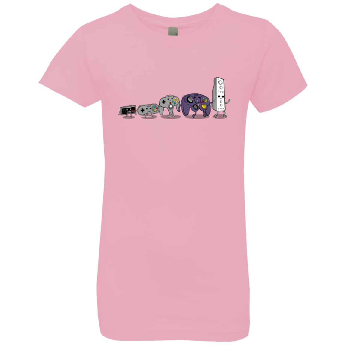 T-Shirts Light Pink / YXS Evolution controller NES Girls Premium T-Shirt