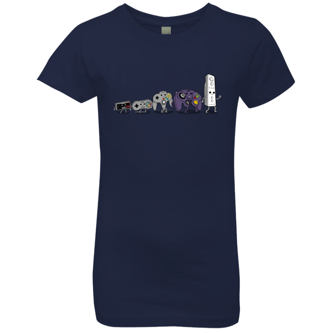 T-Shirts Midnight Navy / YXS Evolution controller NES Girls Premium T-Shirt