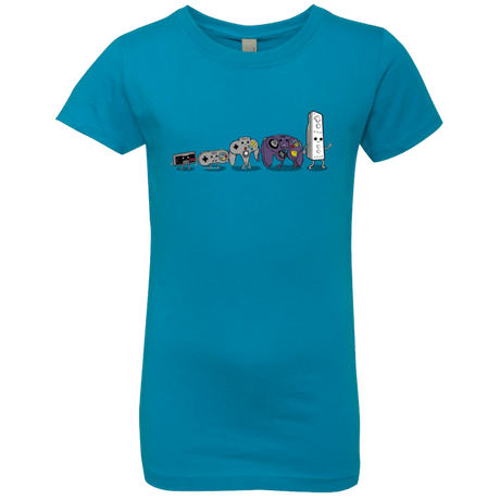 T-Shirts Turquoise / YXS Evolution controller NES Girls Premium T-Shirt