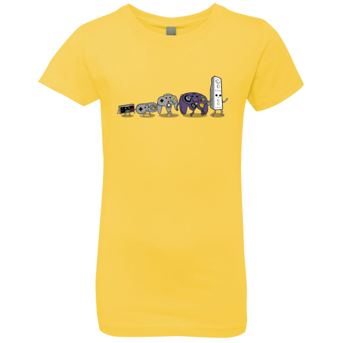 T-Shirts Vibrant Yellow / YXS Evolution controller NES Girls Premium T-Shirt