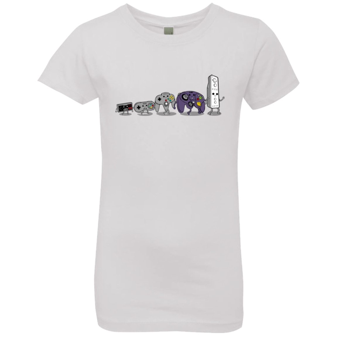 T-Shirts White / YXS Evolution controller NES Girls Premium T-Shirt