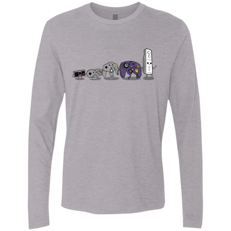 T-Shirts Heather Grey / Small Evolution controller NES Men's Premium Long Sleeve